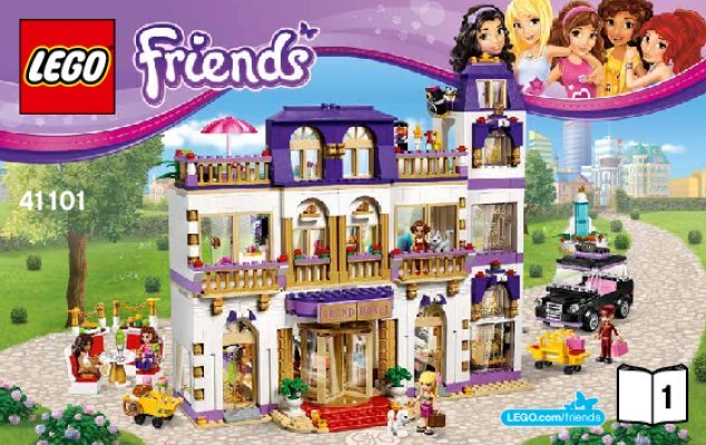 Notice / Instructions de Montage - LEGO - Friends - 41101 - Le grand hôtel de Heartlake City: Page 1