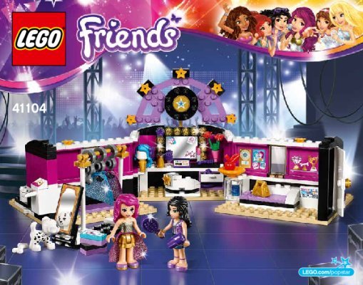 Notice / Instructions de Montage - LEGO - Friends - 41104 - La loge de la chanteuse: Page 1