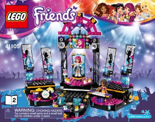 Notice / Instructions de Montage - LEGO - Friends - 41105 - La scène de la chanteuse: Page 1