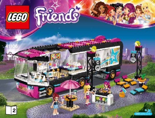 Notice / Instructions de Montage - LEGO - Friends - 41106 - La tournée en bus: Page 1