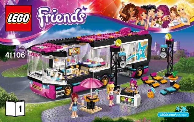 Notice / Instructions de Montage - LEGO - Friends - 41106 - La tournée en bus: Page 1