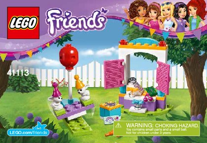 Notice / Instructions de Montage - LEGO - Friends - 41113 - L'anniversaire des lapins: Page 1