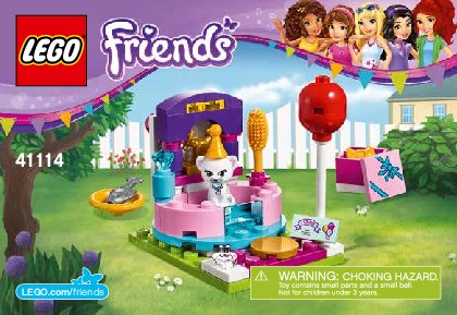 Notice / Instructions de Montage - LEGO - Friends - 41114 - Le cadeau du chat: Page 1