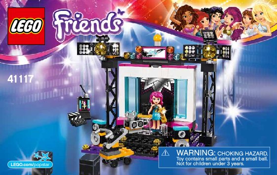 Notice / Instructions de Montage - LEGO - Friends - 41117 - Le plateau TV Pop Star: Page 1