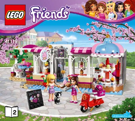 Notice / Instructions de Montage - LEGO - Friends - 41119 - Le cupcake café d'Heartlake City: Page 1