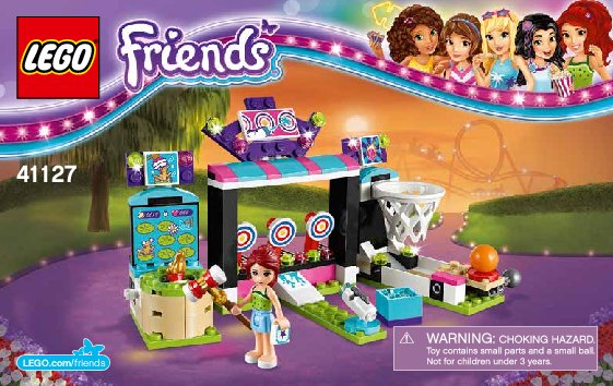 Notice / Instructions de Montage - LEGO - Friends - 41127 - L'arcade du parc d'attractions: Page 1