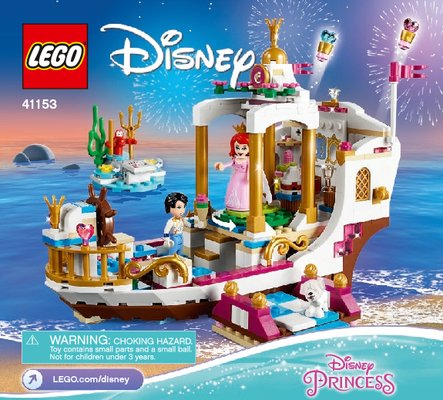 Notice / Instructions de Montage - LEGO - Disney - 41153 - Mariage sur le navire royal d'Ariel: Page 1