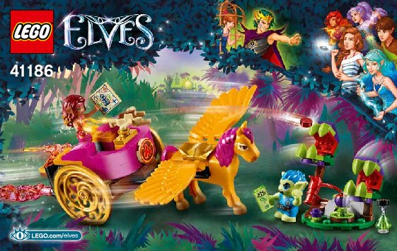 Notice / Instructions de Montage - LEGO - Elves - 41186 - L'évasion d'Azari de la forêt des gobelins: Page 1