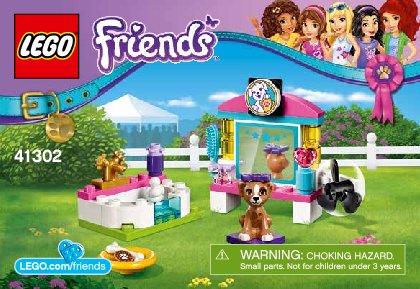 Notice / Instructions de Montage - LEGO - Friends - 41302 - Le toilettage des chiots: Page 1