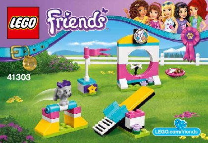 Notice / Instructions de Montage - LEGO - Friends - 41303 - L'aire de jeux des chiots: Page 1