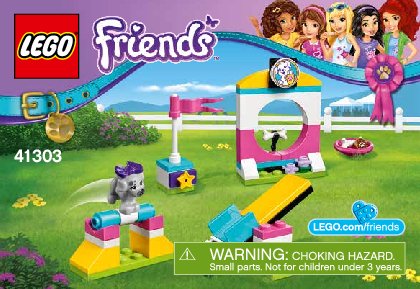 Notice / Instructions de Montage - LEGO - Friends - 41303 - L'aire de jeux des chiots: Page 1