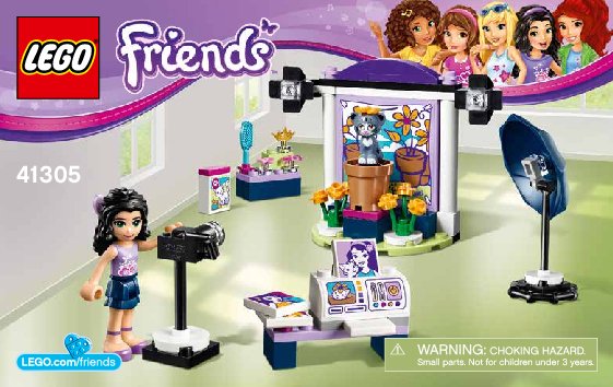 Notice / Instructions de Montage - LEGO - Friends - 41305 - Le studio photo d'Emma: Page 1