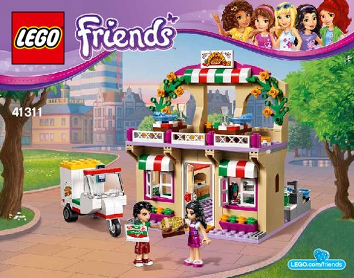 Notice / Instructions de Montage - LEGO - Friends - 41311 - La pizzeria d'Heartlake City: Page 1