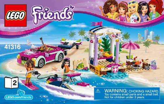 Notice / Instructions de Montage - LEGO - Friends - 41316 - Le transporteur de hors-bord d'Andrea: Page 1