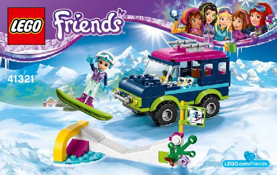 Notice / Instructions de Montage - LEGO - Friends - 41321 - Le tout-terrain de la station de ski: Page 1