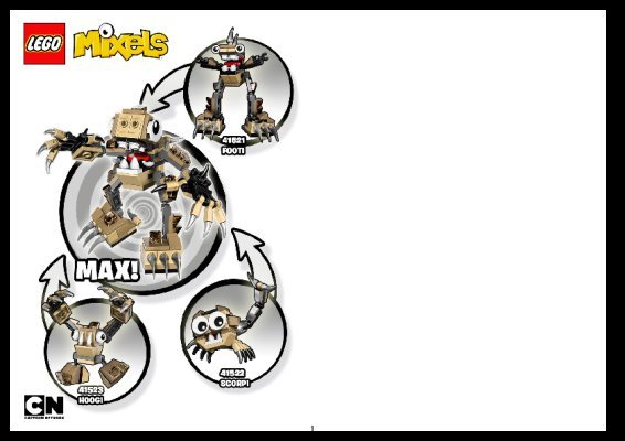 Notice / Instructions de Montage - LEGO - Mixels - 41521 - FOOTI: Page 1