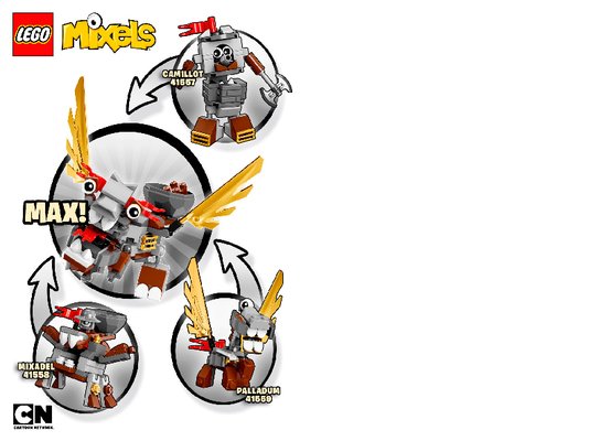 Notice / Instructions de Montage - LEGO - Mixels - 41559 - Paladum: Page 1