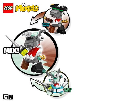 Notice / Instructions de Montage - LEGO - Mixels - 41566 - Sharx: Page 1