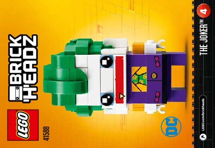 Notice / Instructions de Montage - LEGO - BrickHeadz - 41588 - The Joker™: Page 1