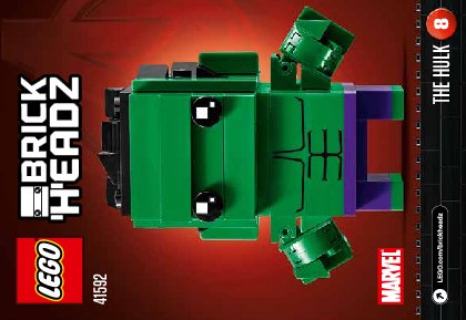 Notice / Instructions de Montage - LEGO - BrickHeadz - 41592 - The Hulk: Page 1