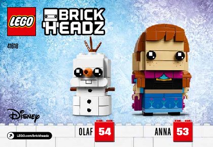 Notice / Instructions de Montage - LEGO - 41618 - Anna & Olaf: Page 1