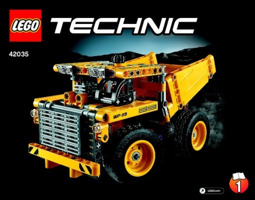 Notice / Instructions de Montage - LEGO - Technic - 42035 - Le camion de la mine: Page 1