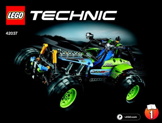 Notice / Instructions de Montage - LEGO - Technic - 42037 - Le bolide tout-terrain: Page 1