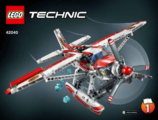 Notice / Instructions de Montage - LEGO - Technic - 42040 - L'avion des pompiers: Page 1