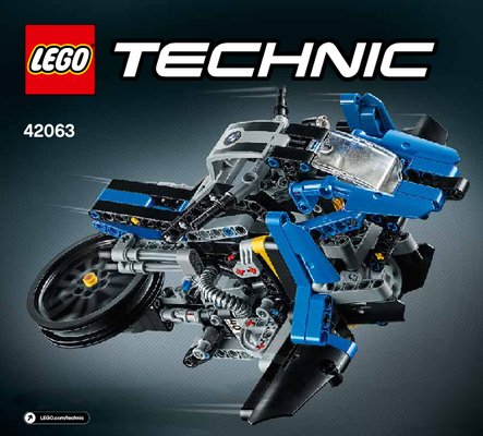 Notice / Instructions de Montage - LEGO - Technic - 42063 - BMW R 1200 GS Adventure: Page 1