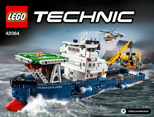 Notice / Instructions de Montage - LEGO - Technic - 42064 - Le navire d'exploration: Page 1