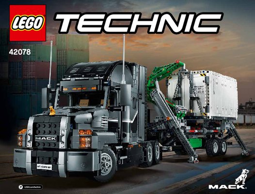 Notice / Instructions de Montage - LEGO - 42078 - Mack Anthem: Page 1