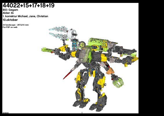 Notice / Instructions de Montage - LEGO - Hero Factory - 44015 - EVO ROBOT: Page 1