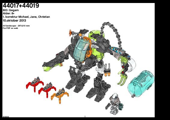 Notice / Instructions de Montage - LEGO - Hero Factory - 44017 - STORMER & son robot de glace: Page 1