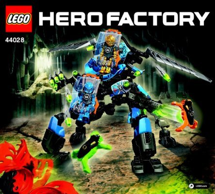 Notice / Instructions de Montage - LEGO - Hero Factory - 44028 - Le Robot 2en1 de SURGE et ROCKA: Page 1