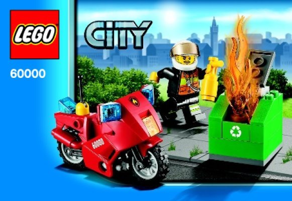 Notice / Instructions de Montage - LEGO - City - 60000 - La moto des pompiers: Page 1