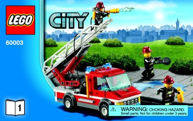 Notice / Instructions de Montage - LEGO - City - 60003 - L'intervention du camion de pompier: Page 1