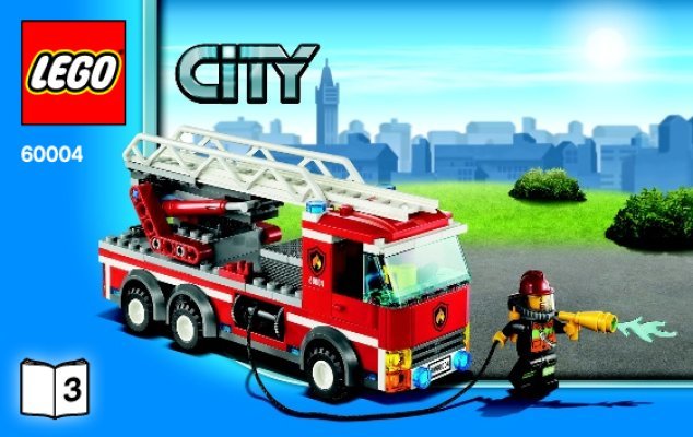 Notice / Instructions de Montage - LEGO - City - 60004 - La caserne des pompiers: Page 1