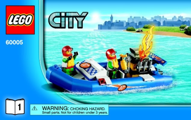 Notice / Instructions de Montage - LEGO - 60005 - Fire Boat: Page 1