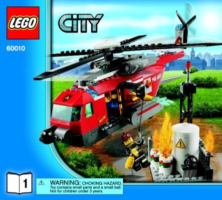 Notice / Instructions de Montage - LEGO - 60010 - Fire Helicopter: Page 1