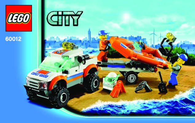 Notice / Instructions de Montage - LEGO - City - 60012 - Le transporteur du bateau du garde-côtes: Page 1