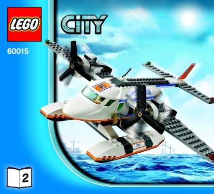 Notice / Instructions de Montage - LEGO - City - 60015 - L'avion des garde-côtes: Page 1