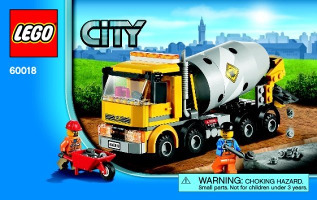 Notice / Instructions de Montage - LEGO - 60018 - Cement mixer: Page 1