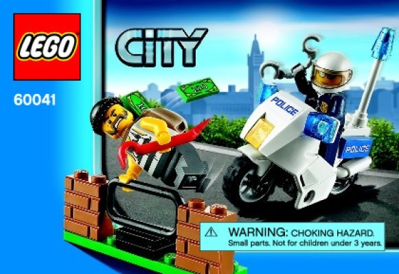 Notice / Instructions de Montage - LEGO - City - 60041 - La poursuite du bandit: Page 1