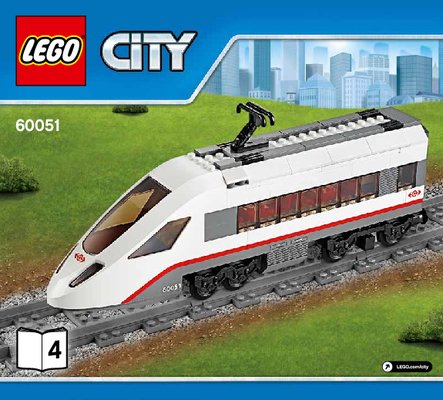 Notice / Instructions de Montage - LEGO - City - 60051 - Le train de passagers à grande vitesse: Page 1