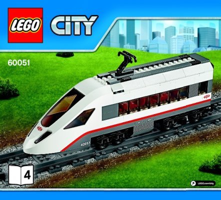 Notice / Instructions de Montage - LEGO - City - 60051 - Le train de passagers à grande vitesse: Page 1