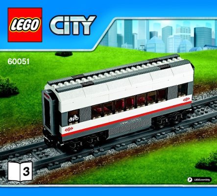 Notice / Instructions de Montage - LEGO - City - 60051 - Le train de passagers à grande vitesse: Page 1