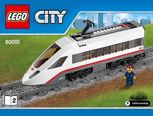 Notice / Instructions de Montage - LEGO - City - 60051 - Le train de passagers à grande vitesse: Page 1