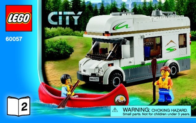 Notice / Instructions de Montage - LEGO - City - 60057 - Le camping-car et son canoë: Page 1