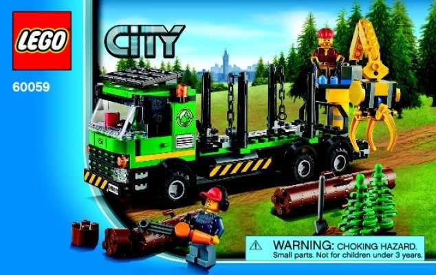 Notice / Instructions de Montage - LEGO - City - 60059 - Le camion forestier: Page 1