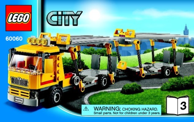 Notice / Instructions de Montage - LEGO - City - 60060 - Le camion de transport des voitures: Page 1